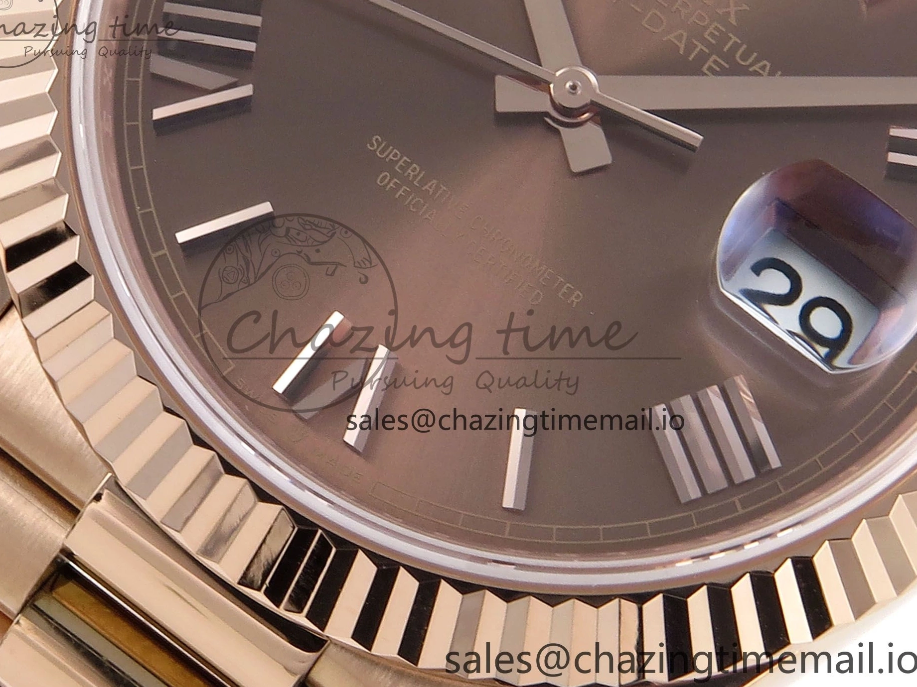 Edition RG Best Weight) Noob on Roman A2836 Bracelet 228235 Dial President 1:1 Date 40 Day (Gain Brown 0503